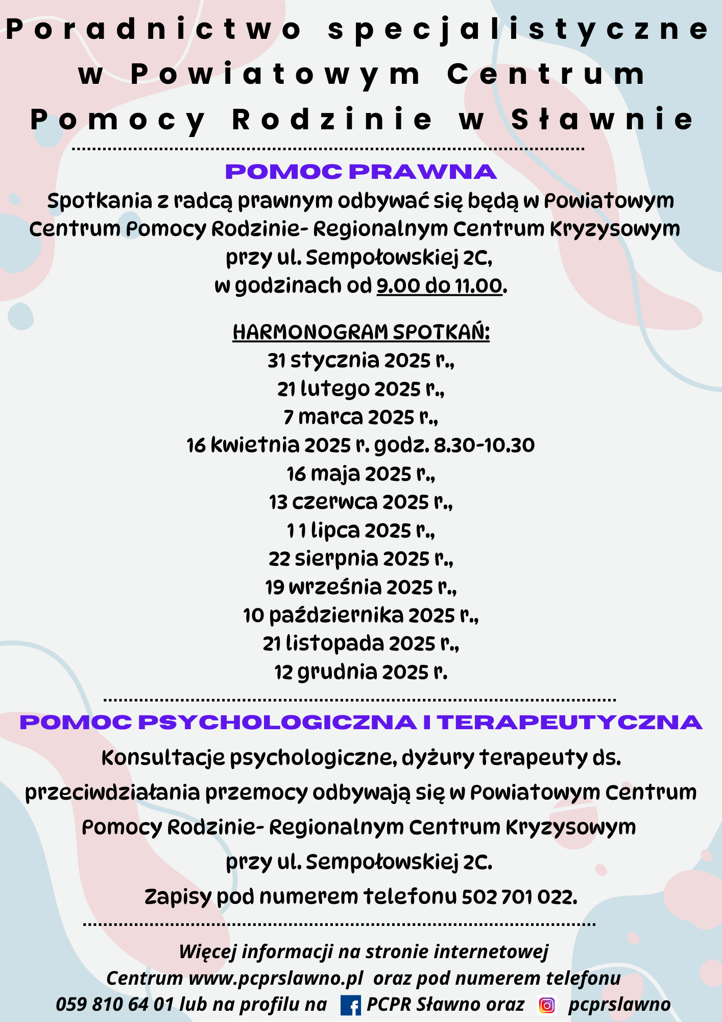 Harmonogram wsparcia